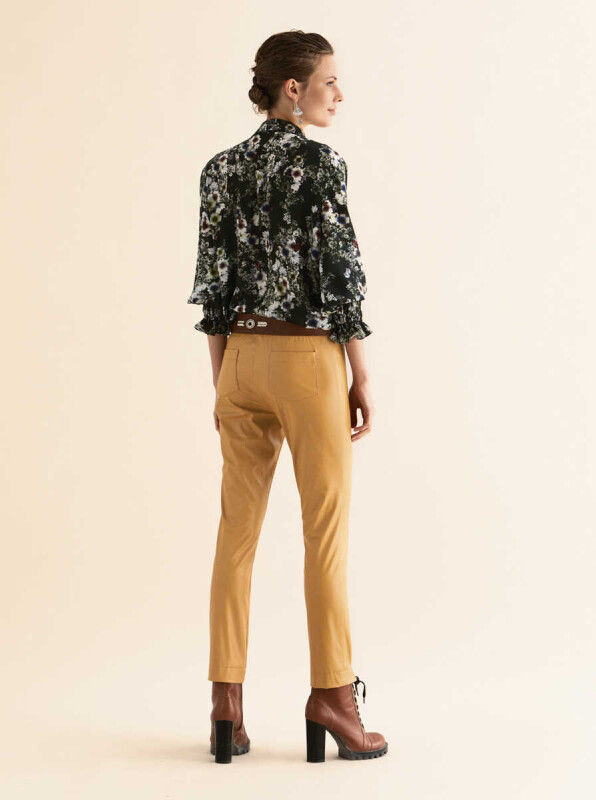  Deri Görünümlü Pantolon Hardal - 2