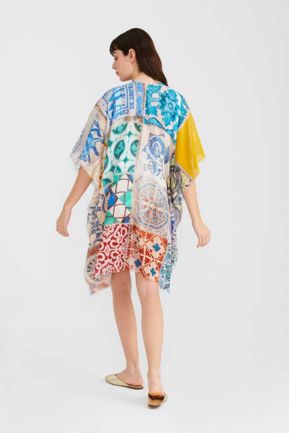 Desenli Çok Renkli Kimono Standart Renk - 2