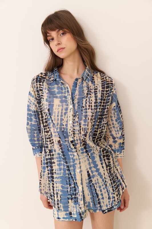 Desenli Gömlek Standart Renk - 1