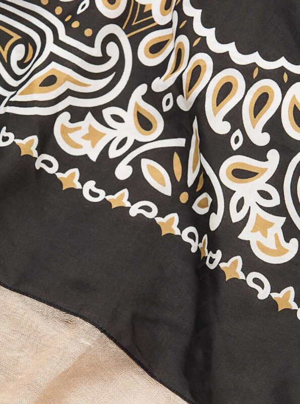 Desenli İpek Şal Standart Renk - 2