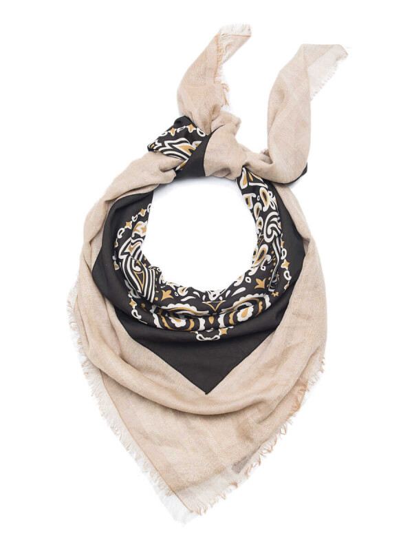 Desenli İpek Şal Standart Renk - 1