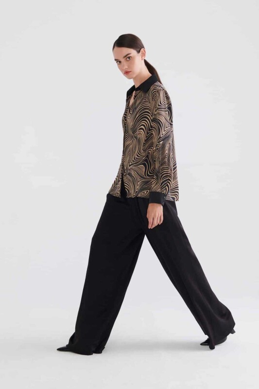  Desenli Kadın Gömlek Standart Renk - 3