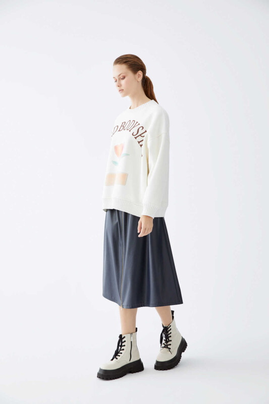  Desenli Kadın Sweatshirt Standart Renk - 3