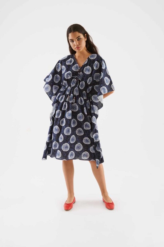 Desenli Kimono Standart Renk 