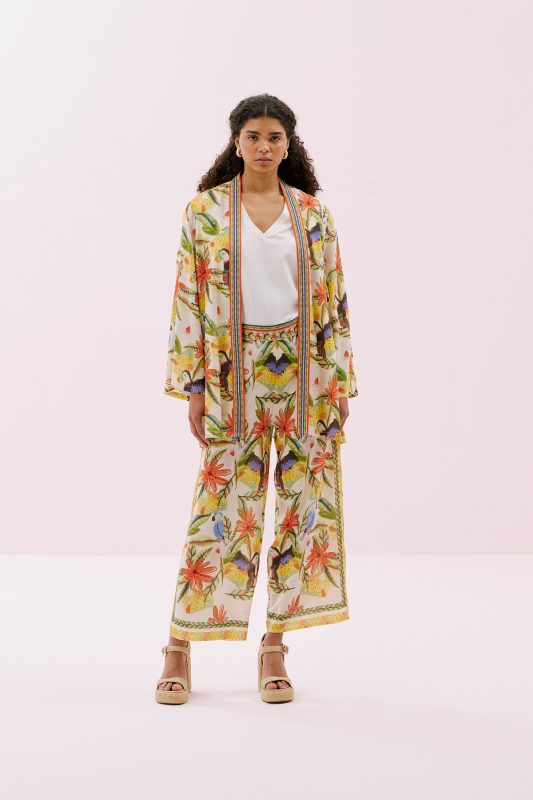 Desenli Kimono Standart Renk - 3