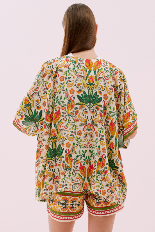 Desenli Kimono Standart Renk - 2
