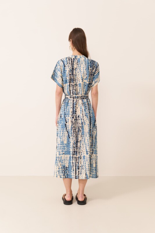 Desenli Maksi Boy Elbise Standart Renk - 2