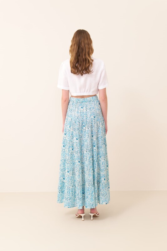 Desenli Midi Boy Etek Standart Renk - 2