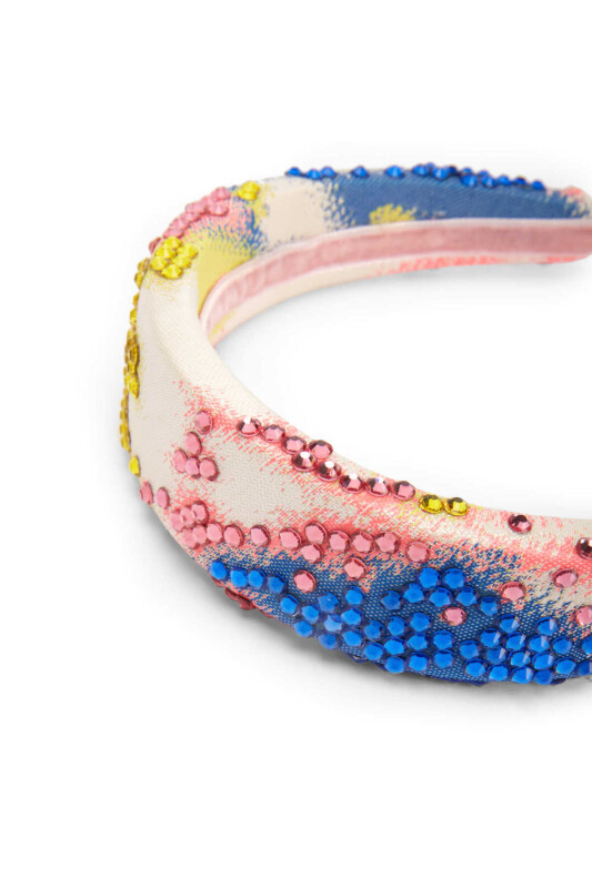 Desenli Renkli Taşlı Taç Standart Renk - 2