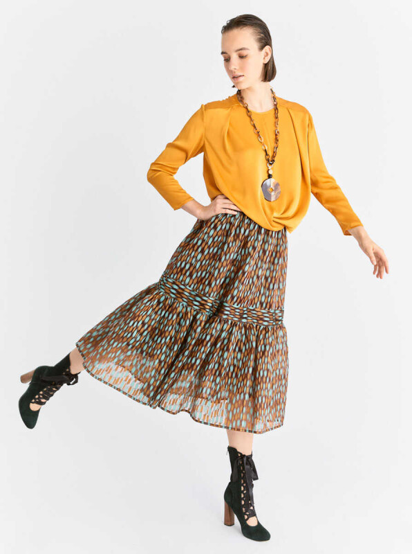  Desenli Renkli Uzun Etek Standart Renk - 4