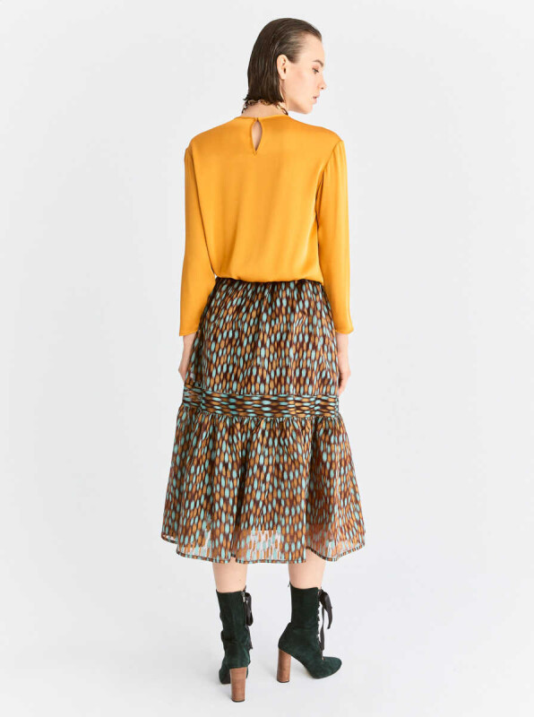  Desenli Renkli Uzun Etek Standart Renk - 2