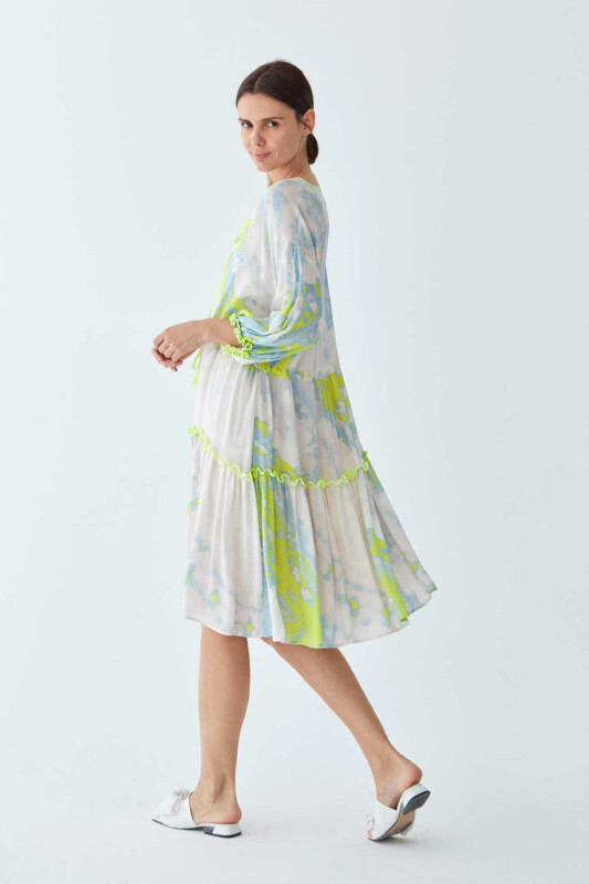 Desenli Salaş Günlük Elbise Standart Renk - 4