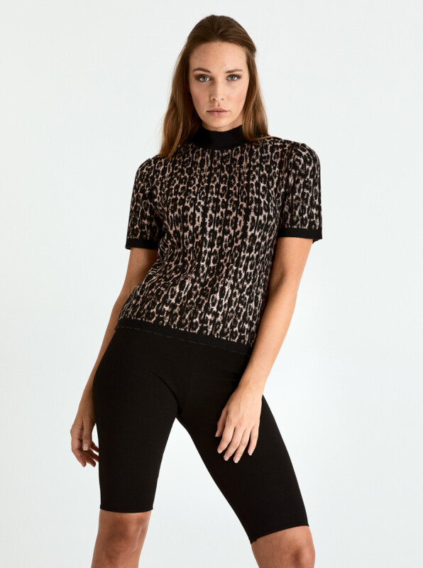  Desenli Sıfır Yaka Triko Standart Renk - 4