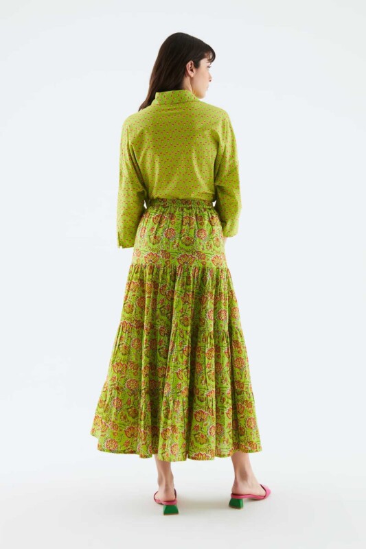 Desenli Uzun Etek Standart Renk - 2