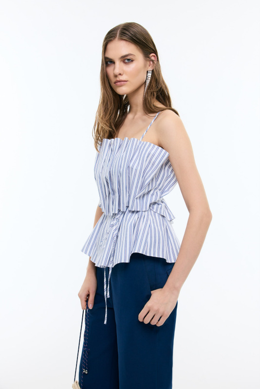 Drape ve Bağcık Detaylı Büstiyer Standart Renk - 3