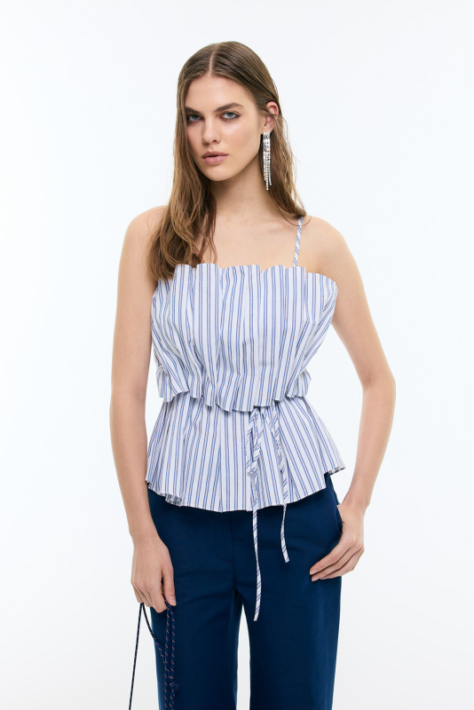 Drape ve Bağcık Detaylı Büstiyer Standart Renk - Roman