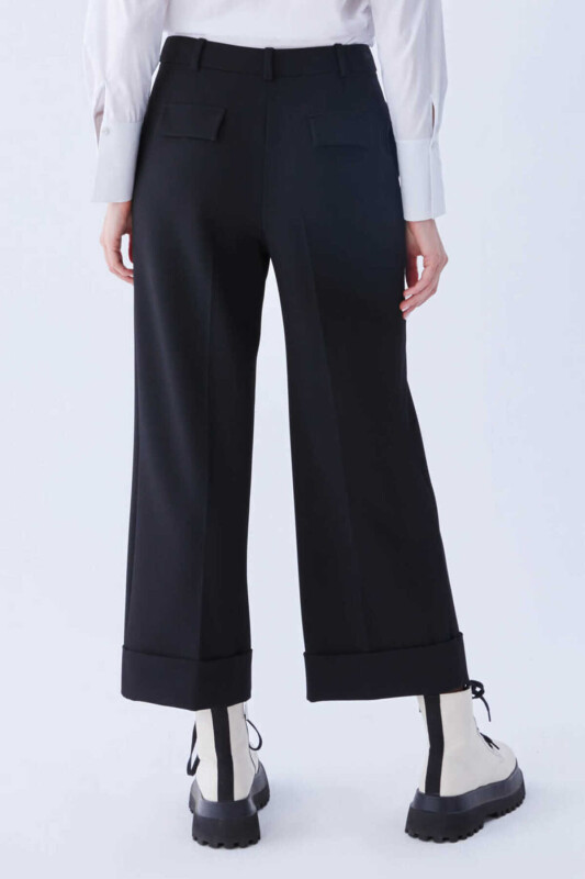 Duble Paça Bol Kadın Pantolon Siyah - 2