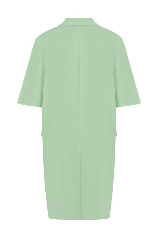 Düğmeli Midi Boy Elbise Yeşil - 5