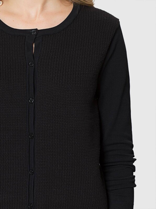 Buttoned Knitwear Black - 3