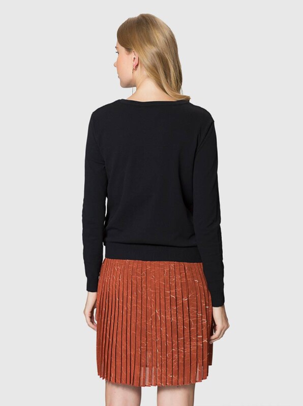 Buttoned Knitwear Black - 2