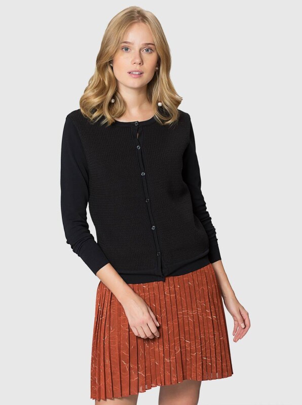 Buttoned Knitwear Black - 4