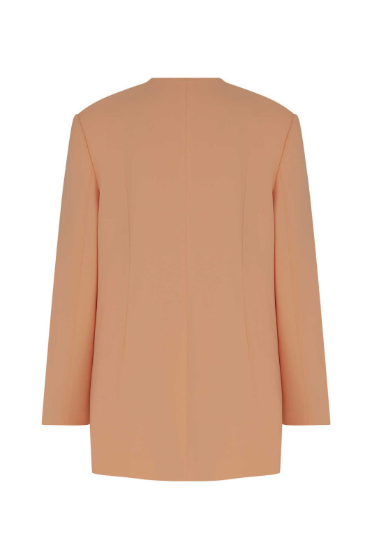 Düğmeli V Yakalı Kadın Ceket Y.Ağzı - 5