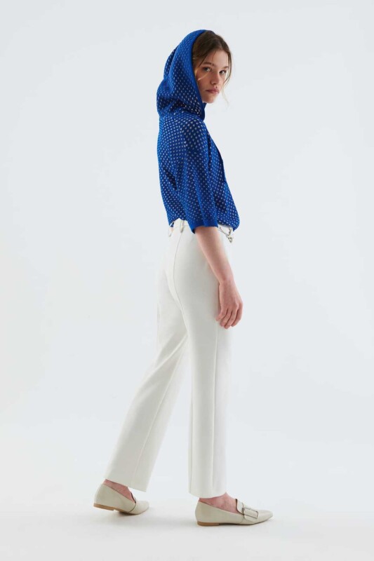 Düz Paça Kadın Pantolon Beyaz - 2