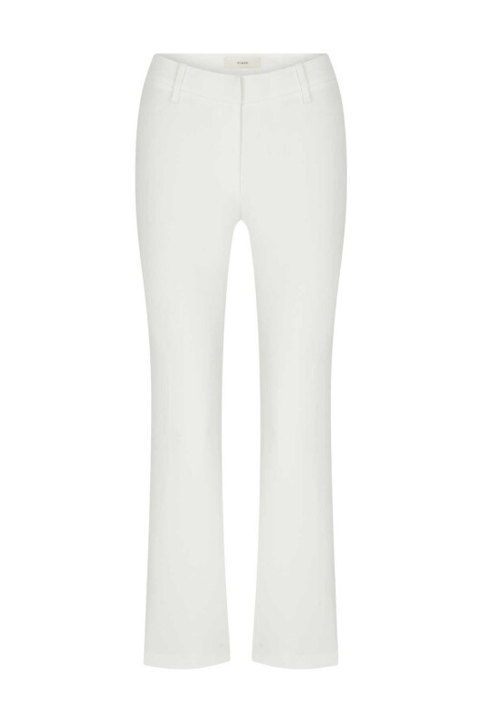 Düz Paça Kadın Pantolon Beyaz - 4