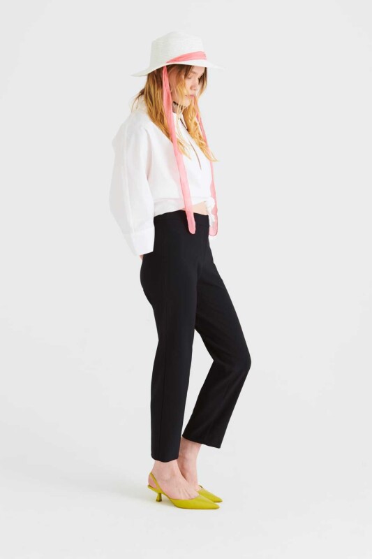 Düz Paça Kadın Pantolon Siyah - 3