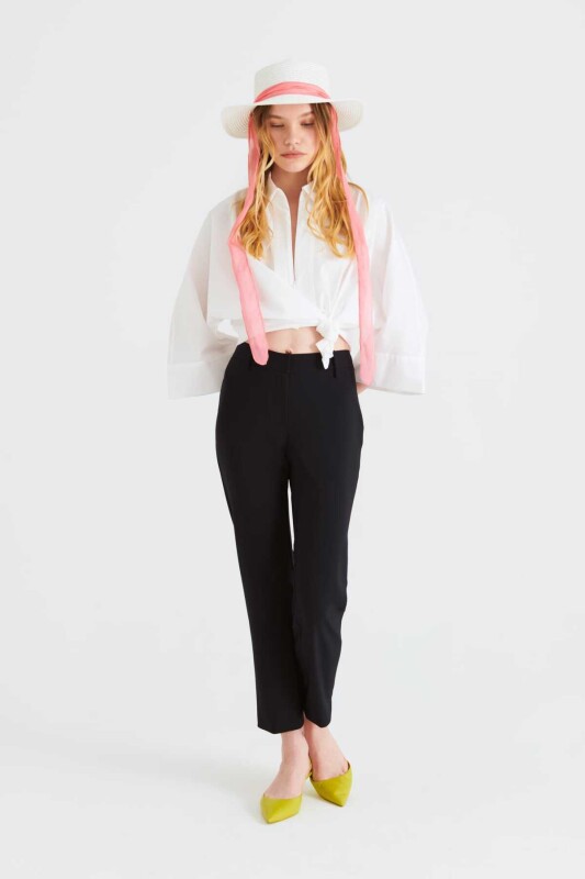 Düz Paça Kadın Pantolon Siyah 