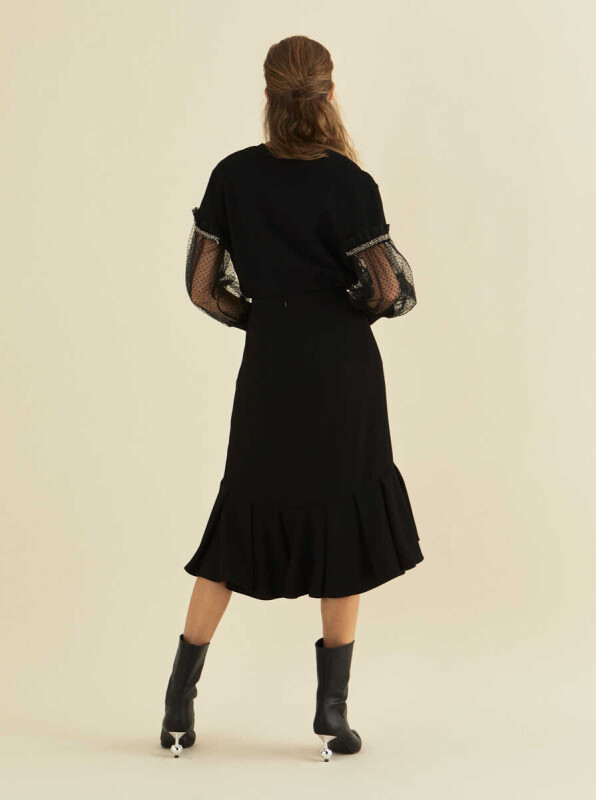  Etek Ucu Fırfırlı Siah Etek Siyah - 2