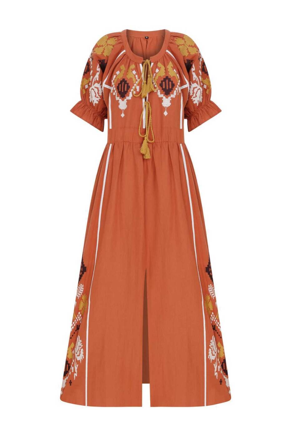 Etnik Desenli Kadın Günlük Elbise Standart Renk - 4
