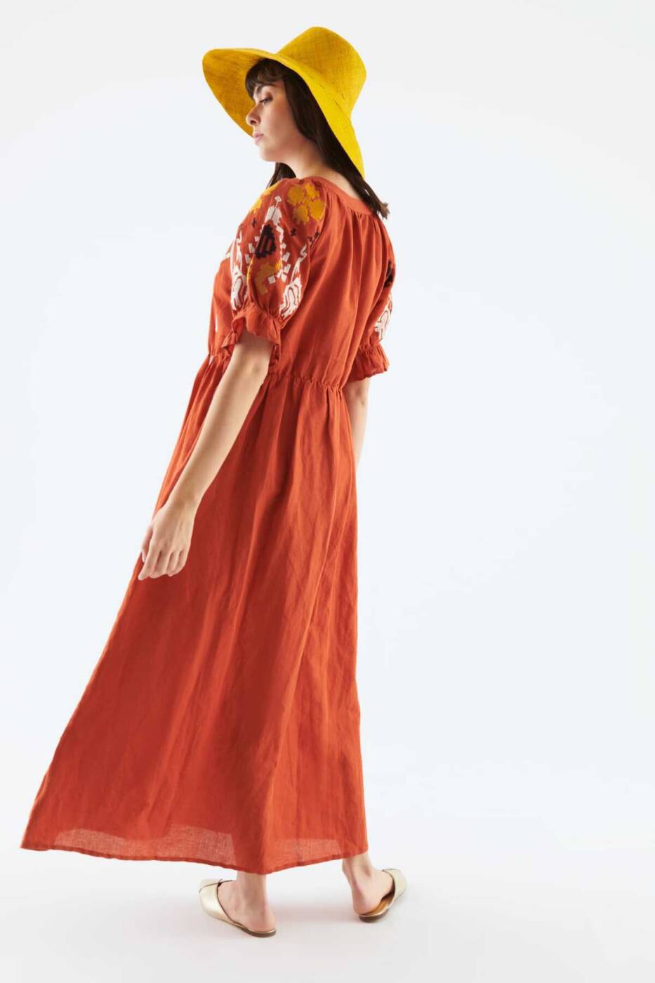 Etnik Desenli Kadın Günlük Elbise Standart Renk - 2