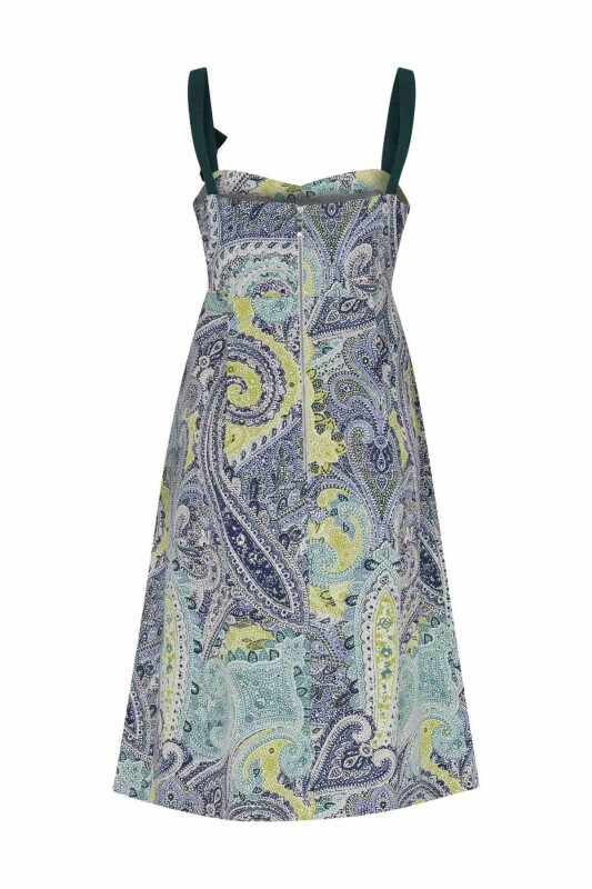 Etnik Desenli Midi Günlük Elbise Standart Renk - 5