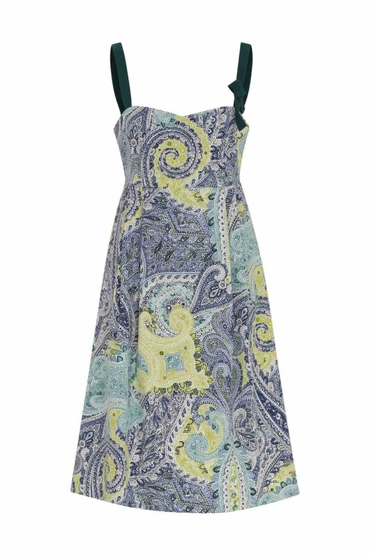 Etnik Desenli Midi Günlük Elbise Standart Renk - 4