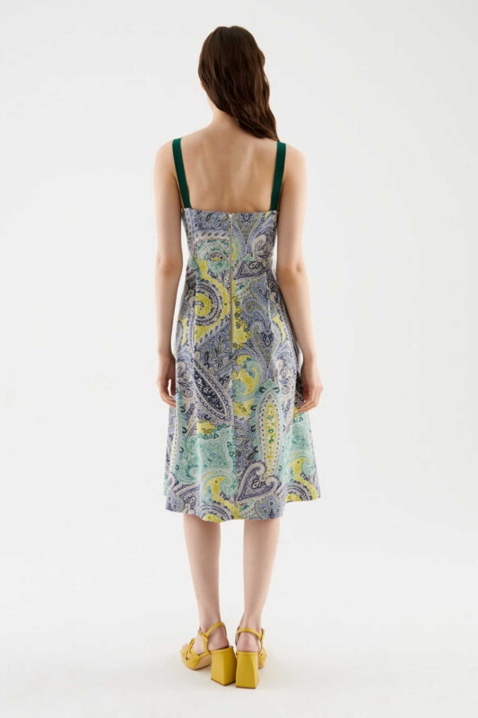 Etnik Desenli Midi Günlük Elbise Standart Renk - 3