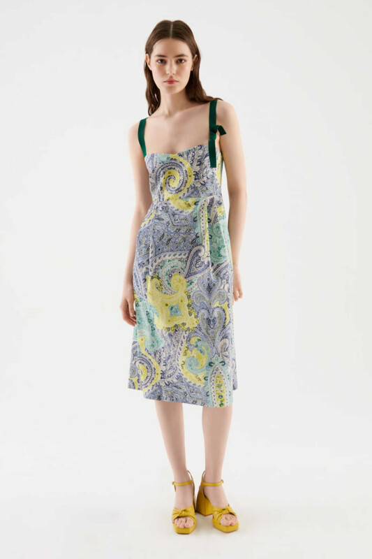 Etnik Desenli Midi Günlük Elbise Standart Renk - 1