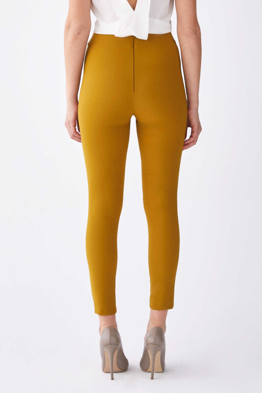  Fermuar Detaylı Kadın Pantolon Olive - 2