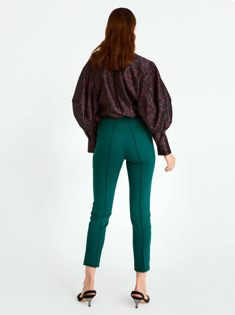  Fermuar Detaylı Kadın Pantolon Yeşil - 2