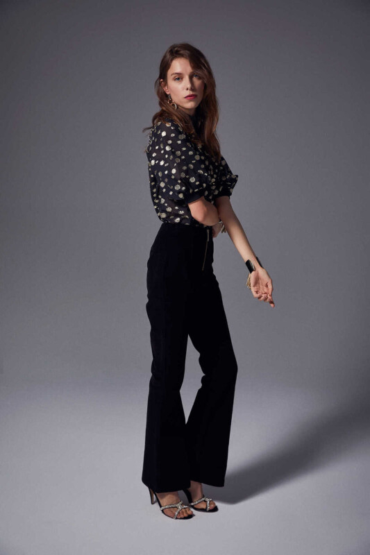  Fermuar Detaylı Pantolon Siyah - 3