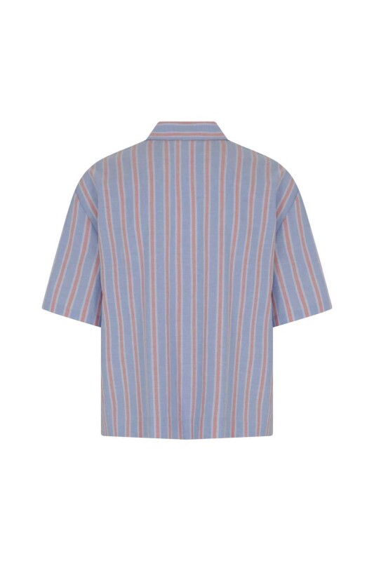 Fermuarlı Desenli Kadın Gömlek Standart Renk - 5