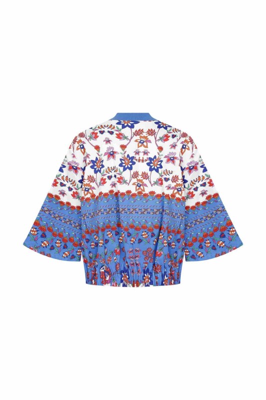 Fermuarlı Desenli Kısa Kadın Mont Standart Renk - 5