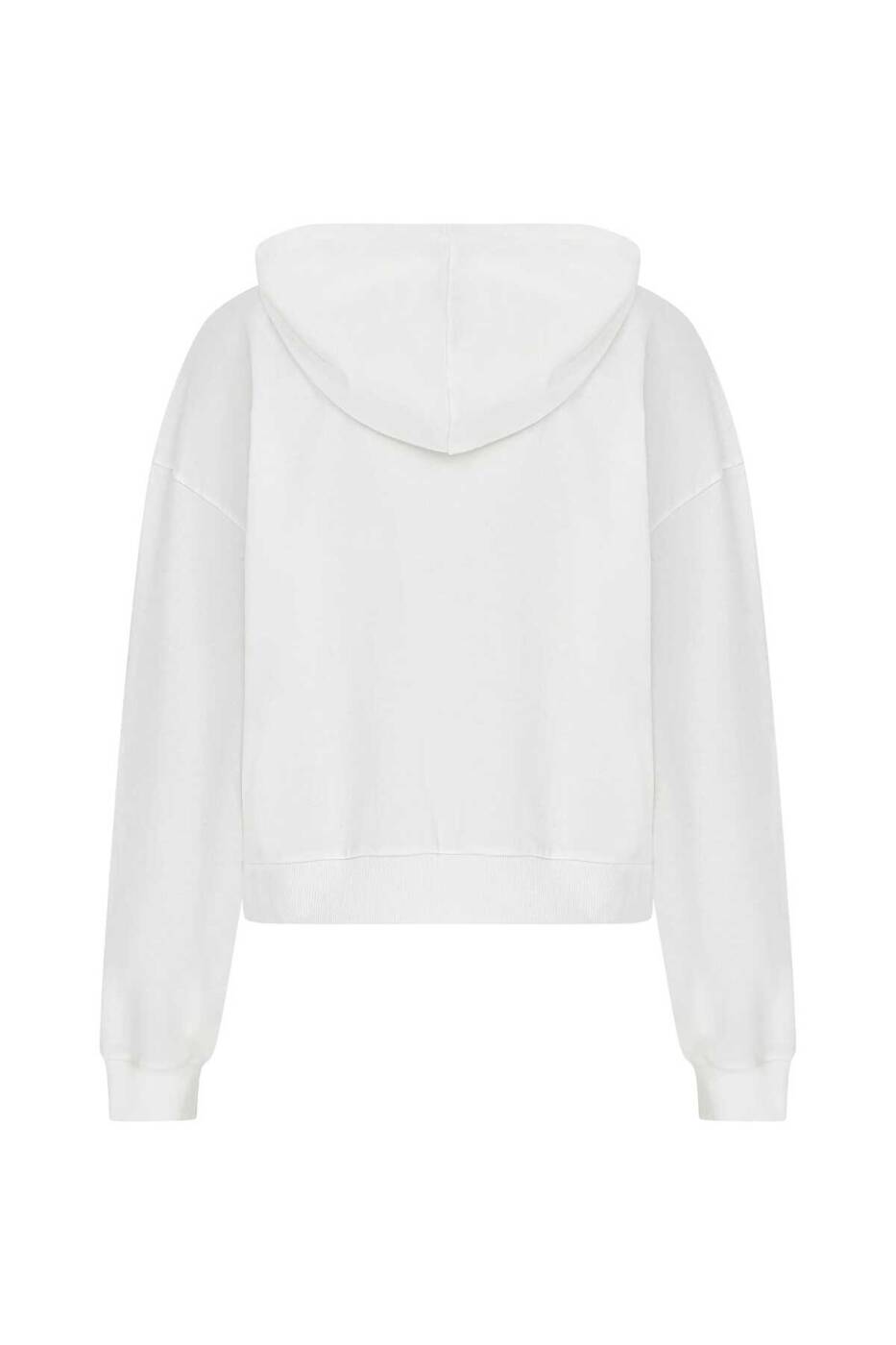  Fermuarlı Desenli Sweatshirt Ekru - 5