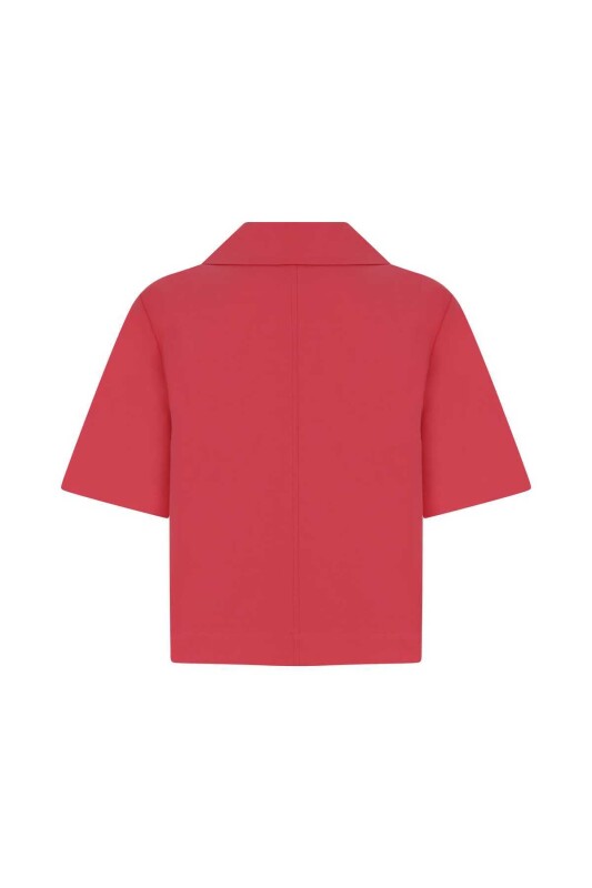 Fermuarlı Kadın Ceket Pembe - 5