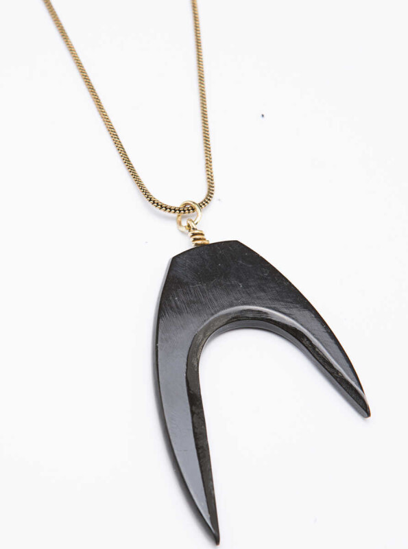 Figür Detaylı Zincirli Kolye Siyah - 2