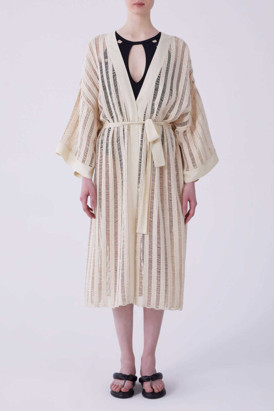 Fileli Kimono Bej - 1
