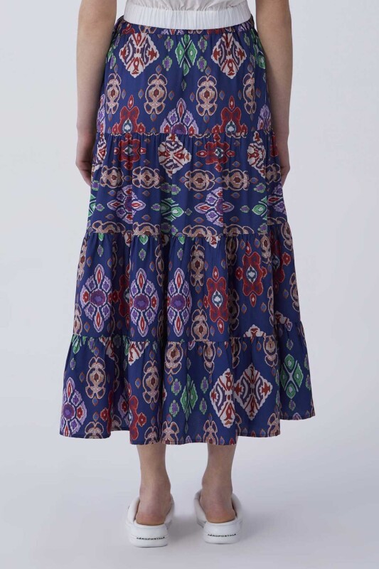 Floral Desene Uzun Etek Standart Renk - 2