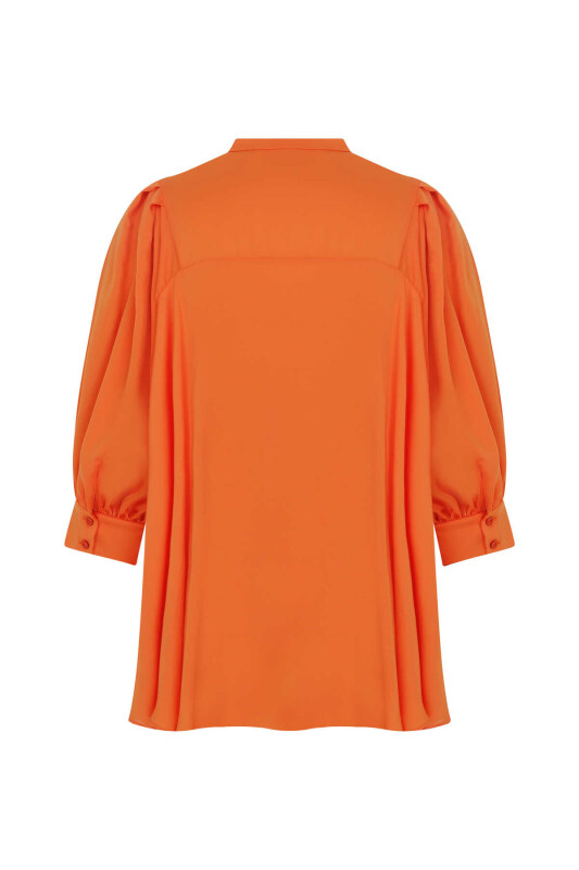 Fularlı Kadın Gömlek Oranj - 5