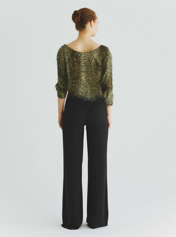  Geniş Paça Kadın Pantolon Antrasit - 2