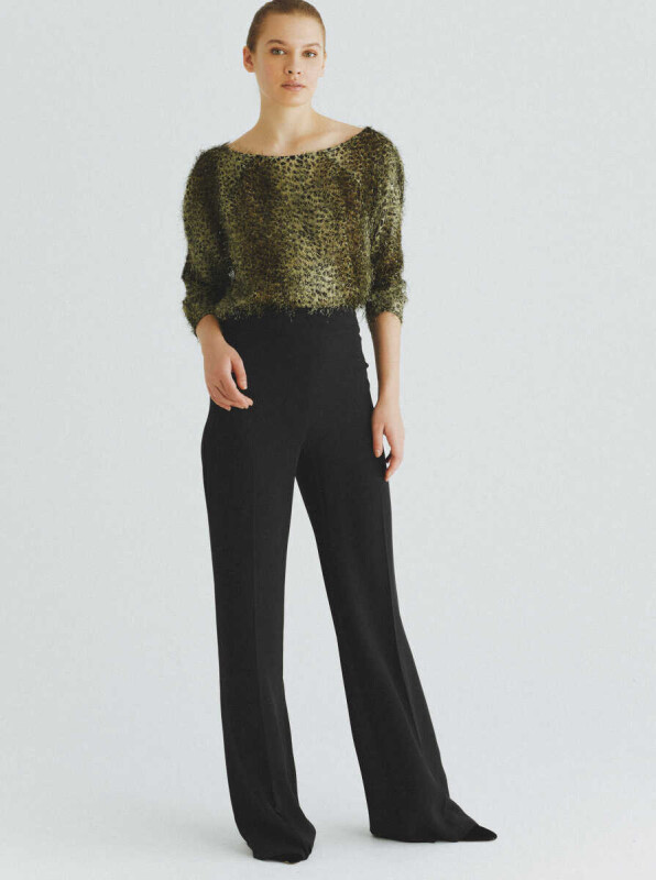  Geniş Paça Kadın Pantolon Antrasit - 4